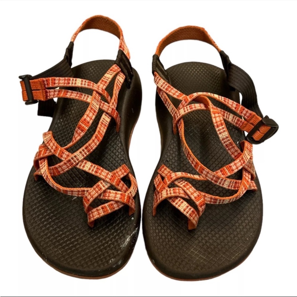 Chaco Women Sz 9 Sandals Hiking Trails
Terracotta Orange Brown FLAWED Good Sole